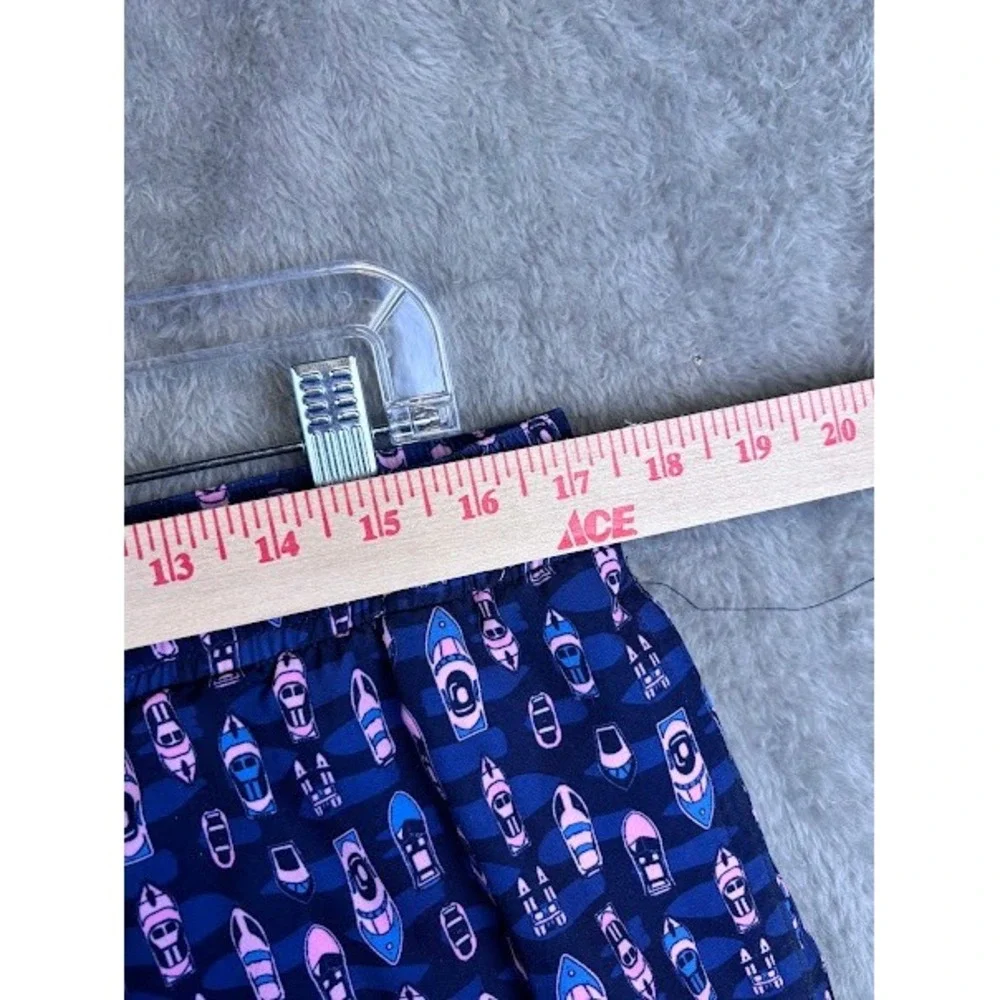 Buoy & Boat Mens Boat Print Swim Trunks Shorts with Liner -‎ Large